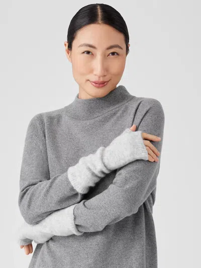 Eileen Fisher Cashmere Silk Bliss Glovelettes In Gray