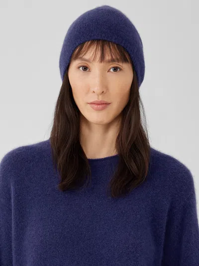 Eileen Fisher Cashmere Silk Bliss Hat In Blue