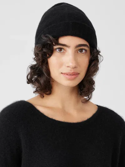 Eileen Fisher Cashmere Silk Bliss Hat In Black