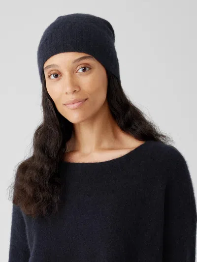 Eileen Fisher Cashmere Silk Bliss Hat In Blue