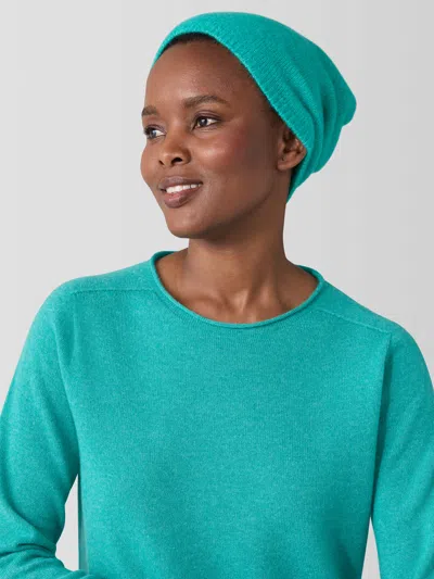 Eileen Fisher Cashmere Silk Bliss Hat In Green