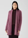 Eileen Fisher Cashmere Silk Bliss Long Cardigan In Pink