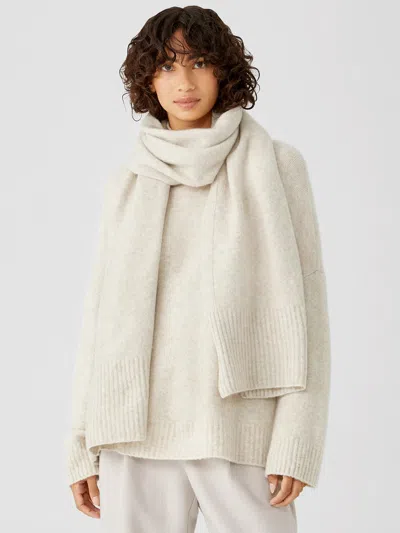 Eileen Fisher Cashmere Silk Bliss Scarf In Neutral