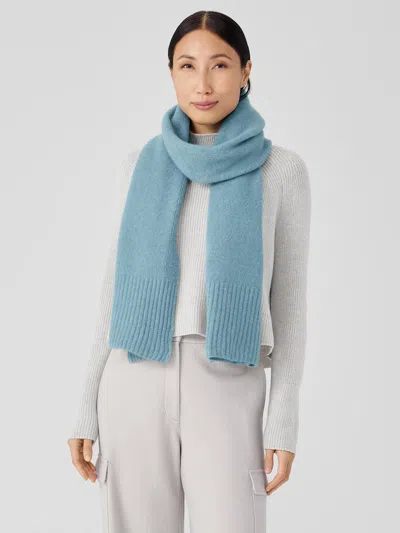 Eileen Fisher Cashmere Silk Bliss Scarf In Blue