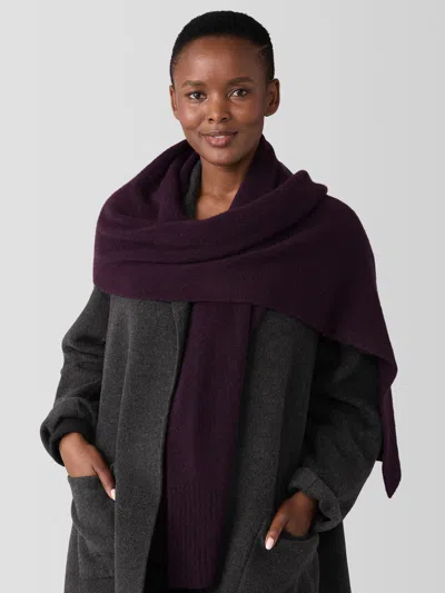 Eileen Fisher Cashmere Silk Bliss Scarf In Burgundy