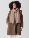 Eileen Fisher Cashmere Silk Bliss Scarf In Brown