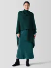 Eileen Fisher Cashmere Silk Bliss Serape In Green