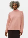 Eileen Fisher Cashmere Silk Bliss Turtleneck Box-top In Pink