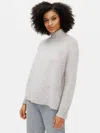 Eileen Fisher Cashmere Silk Bliss Turtleneck Box-top In Gray
