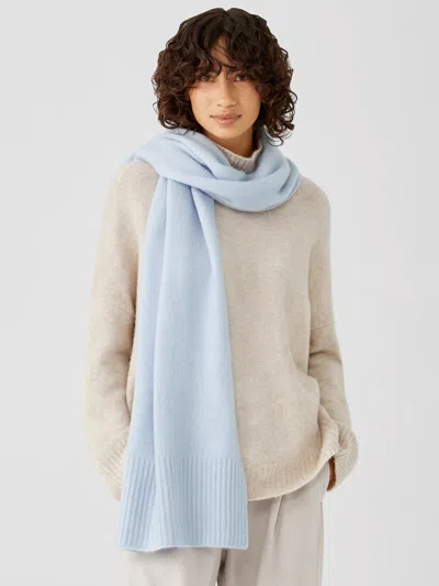 Eileen Fisher Cashmere Silk Bliss Wrap In Blue