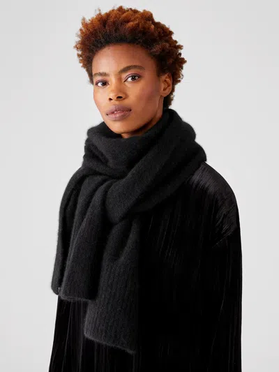 Eileen Fisher Cashmere Silk Bliss Wrap In Black