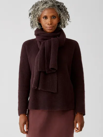 Eileen Fisher Cashmere Silk Bliss Wrap In Burgundy
