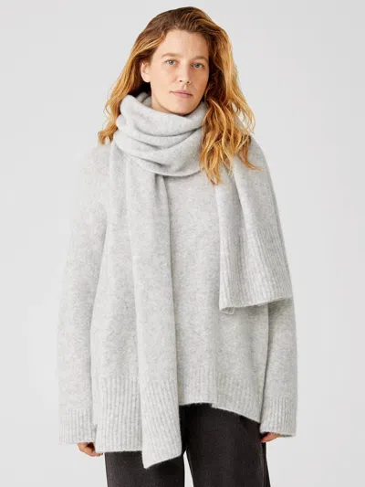 Eileen Fisher Cashmere Silk Bliss Wrap In Gray