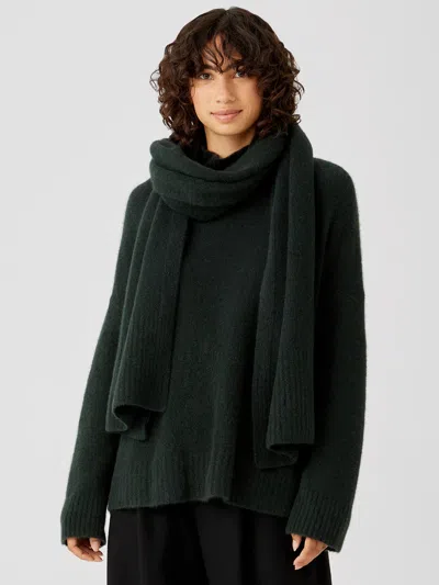Eileen Fisher Cashmere Silk Bliss Wrap In Green