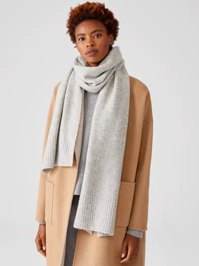 Eileen Fisher Cashmere Silk Bliss Wrap In White