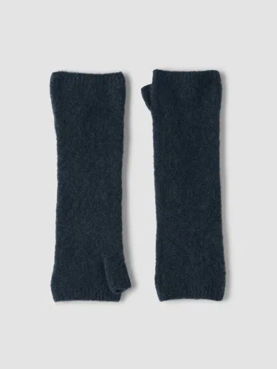 Eileen Fisher Cashmere Silk Boucle Bliss Glovelettes In Shining Water