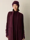 Eileen Fisher Cashmere Silk Boucle Bliss Hat In Burgundy