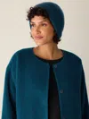 Eileen Fisher Cashmere Silk Boucle Bliss Hat In Green