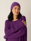 Eileen Fisher Cashmere Silk Boucle Bliss Hat In Purple