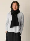 Eileen Fisher Cashmere Silk Boucle Bliss Scarf In Black