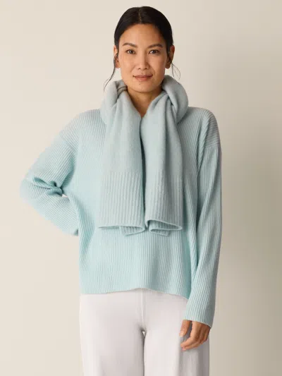 Eileen Fisher Cashmere Silk Boucle Bliss Scarf In Blue
