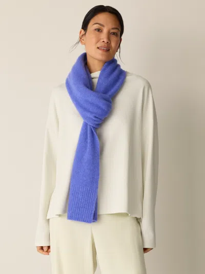 Eileen Fisher Cashmere Silk Boucle Bliss Scarf In Blue