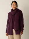 Eileen Fisher Cashmere Silk Boucle Bliss Scarf In Purple