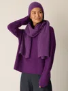 Eileen Fisher Cashmere Silk Boucle Bliss Scarf In Purple