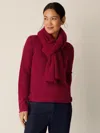 Eileen Fisher Cashmere Silk Boucle Bliss Scarf In Red