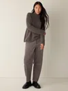 Eileen Fisher Cashmere Silk Boucle Bliss Turtleneck Top In Brown