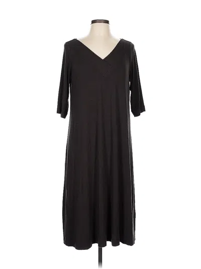 Pre-owned Eileen Fisher Casual Dress In Black