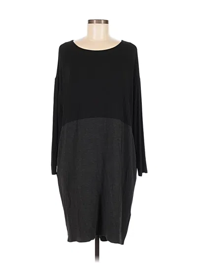 Pre-owned Eileen Fisher Casual Dress In Black