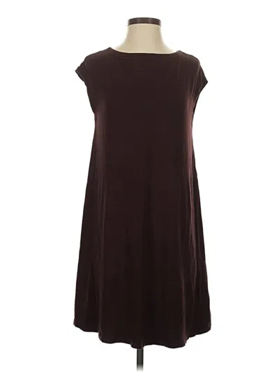 Pre-owned Eileen Fisher Casual Dress In Brown