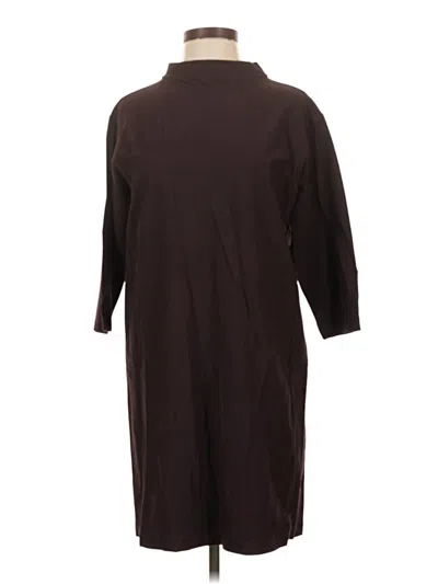 Pre-owned Eileen Fisher Casual Dress In Brown