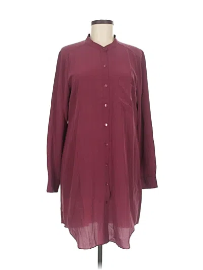 Pre-owned Eileen Fisher Casual Dress In Burgundy