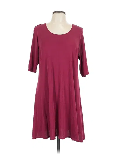 Pre-owned Eileen Fisher Casual Dress In Burgundy