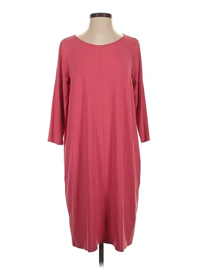 Pre-owned Eileen Fisher Casual Dress In Burgundy