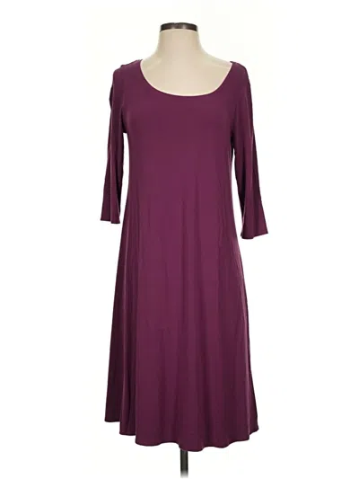 Pre-owned Eileen Fisher Casual Dress In Burgundy