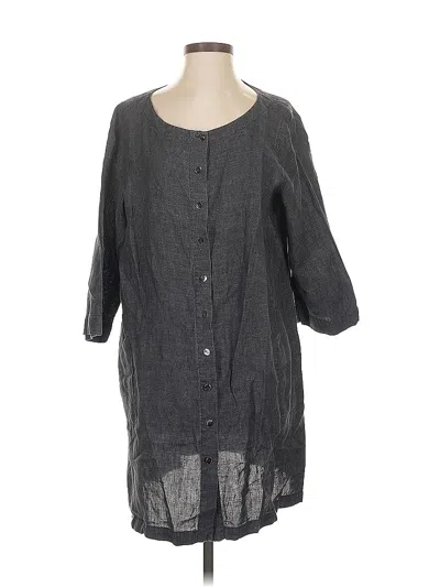 Pre-owned Eileen Fisher Casual Dress In Gray