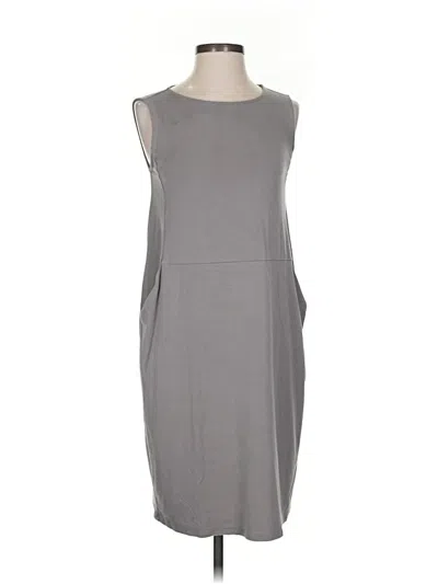 Pre-owned Eileen Fisher Casual Dress In Gray