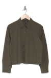 Eileen Fisher Classic Button-up Shirt In Grove