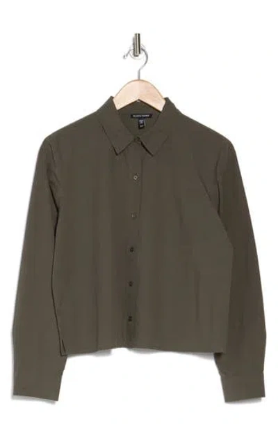 Eileen Fisher Classic Button-up Shirt In Grove