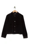 Eileen Fisher Classic Collar Corduroy Jacket In Black