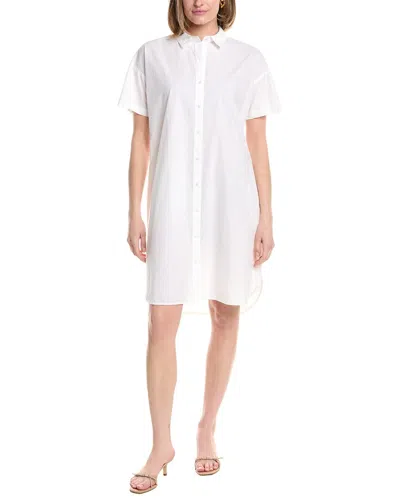 Eileen Fisher Classic Collar Dress In White