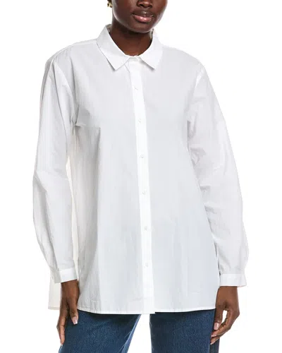 Eileen Fisher Classic Collar Easy Shirt In White