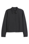 Eileen Fisher Classic Collar Jacket In Graphite