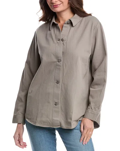 Eileen Fisher Classic Collar Jacket In Tan