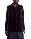 Eileen Fisher Classic Collar Long Shirt In Purple