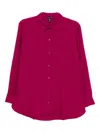 Eileen Fisher Classic Collar Organic Linen Button-up Shirt In Pink