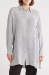Eileen Fisher Classic Collar Organic Linen Button-up Shirt